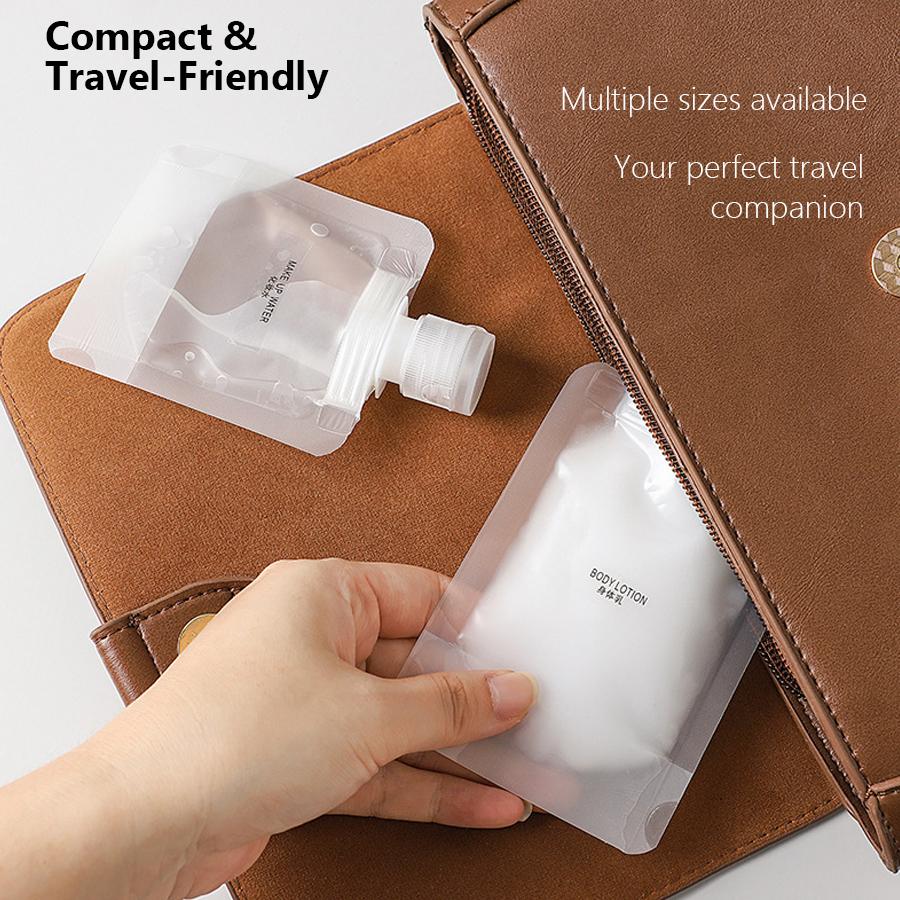 5 Peças Sacos de Viagem Vazios Squeeze Saco Dispensador de Loção Recarregável Shampoo Produtos de Higiene Pessoal Condicionador Saco de Armazenamento de Cosméticos Líquidos
