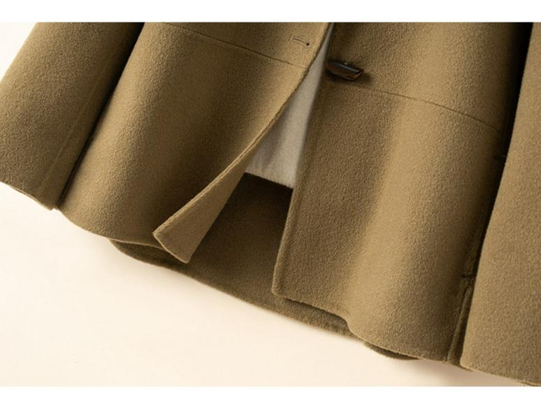 Women's Double-Faced Wool Cashmere Lapel Coat - 2025 Autumn/Winter Petite Edition