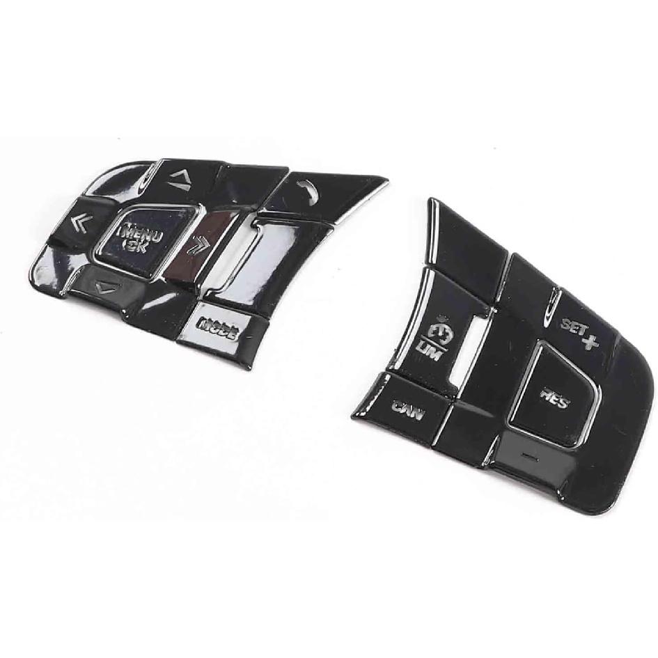 Daeiclru Lenkradtasten-Zieraufkleber Kompatibel mit Jaguar XE XEL XF XFL F-PACE E-PACE F-TYPE, Innendekoration für Lenkradtasten aus Legierung