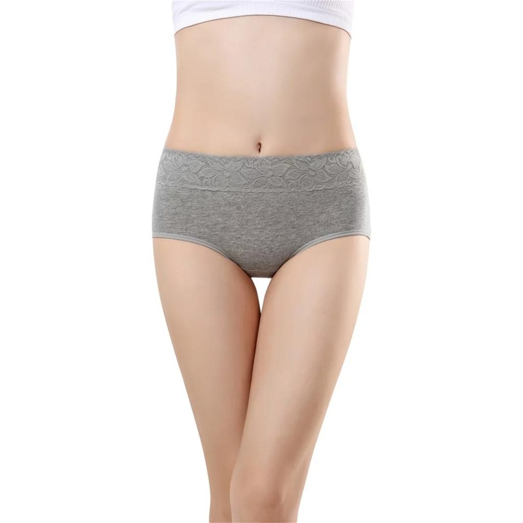 3 Pack Women Lace Cotton Panties Soft Breathable Comfortable Underwear Daily Briefs Panty Sets