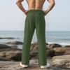 Men Textured Straight Leg Loose Pants Casual Relaxed Fit Workout Stretch Trousers Bottoms