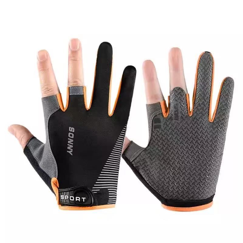 Thin Long-Finger Outdoor Gloves, Unisex Fishing Hiking Fitness Cycling Breathable Sports Touchscreen Gloves
