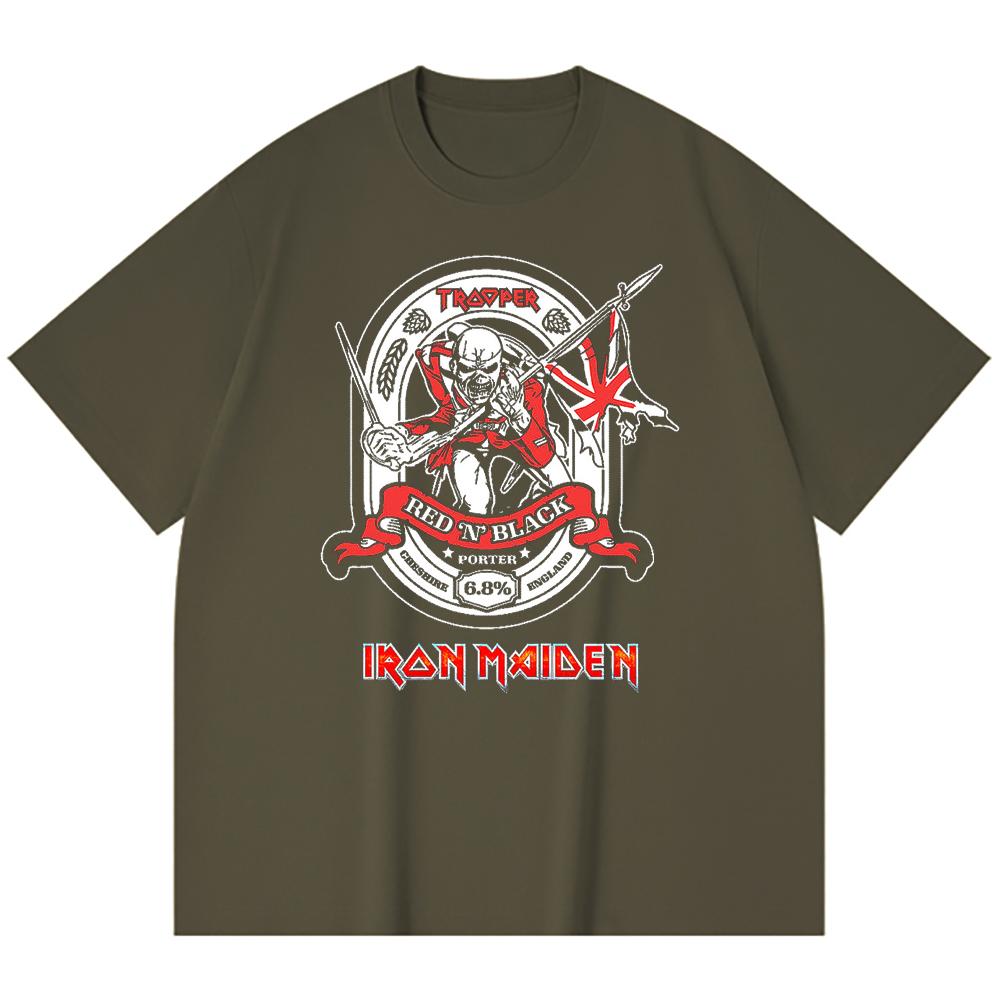 230 g/m² 100% Bavlna T-shirt Heavy Metal Rocková Kapela Tisk Populární Hudby Unisex Těžký Bavlněný T-shirt