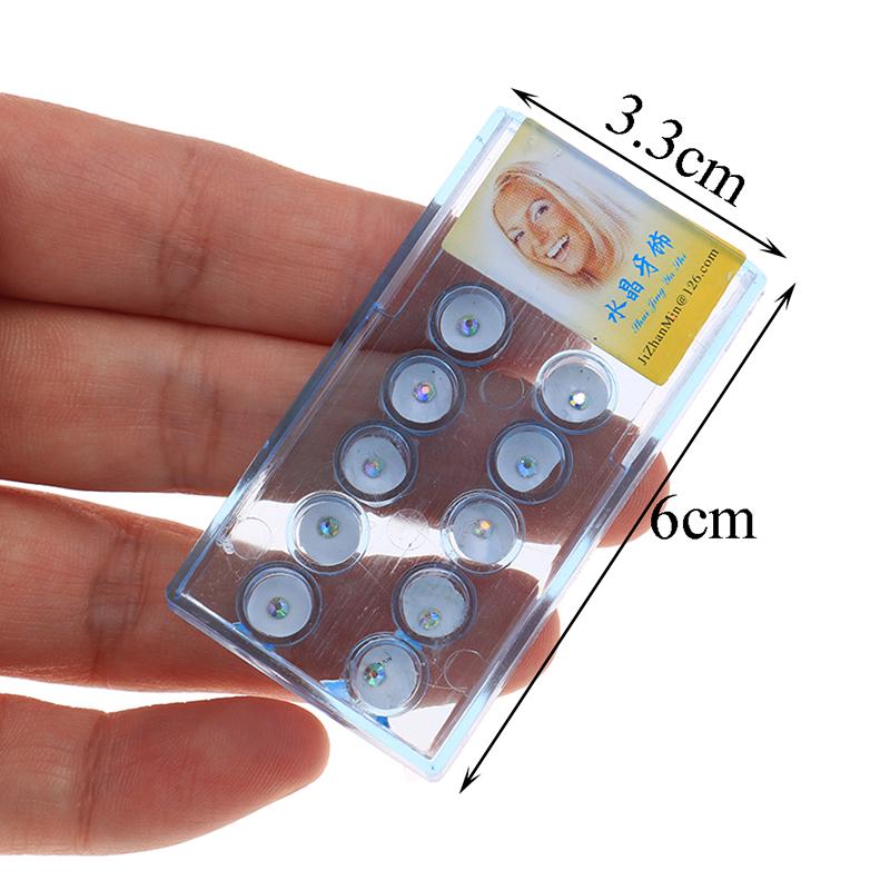 10Pcs/Box Dental Multicolor Crystal Tooth Jewelry Gem Ornaments Decor Whitening