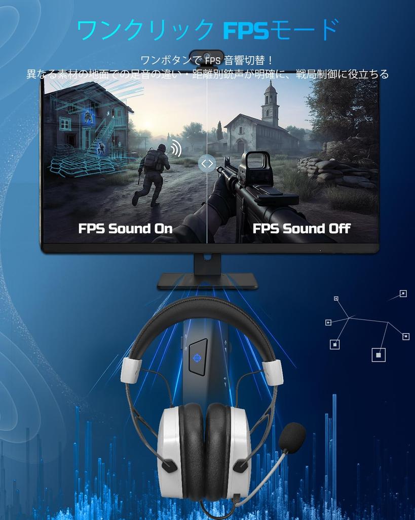 NUBWO Gaming USB Surround FPS Headset with Unidirectional Compatible with and Xbox Headset, Wired, 7.1 Sound, Microphone, PC, PS4, PS5,