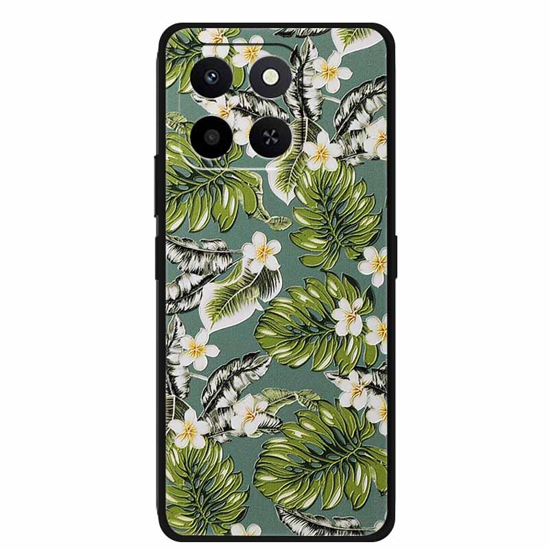 3D Case For Honor X7d 5G Case X 7 d Coque 6.77" Emboss Flowers Black Silicone Soft Back Cover For Honor X7d 4G Cases Shell Funda