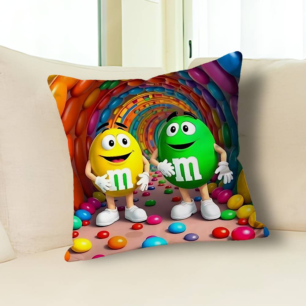 M-M-Ms-S C-Chocolates-S Various Sizes Square Pillow Case For Car Home Bedchamber Decor Custom Valentine gift