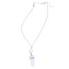 2PCS Natural Stone Hexagonal Column Crystal Pendant for Sun and Moon Charm Best Friends Jewelry Bullet Stone Women BFF G