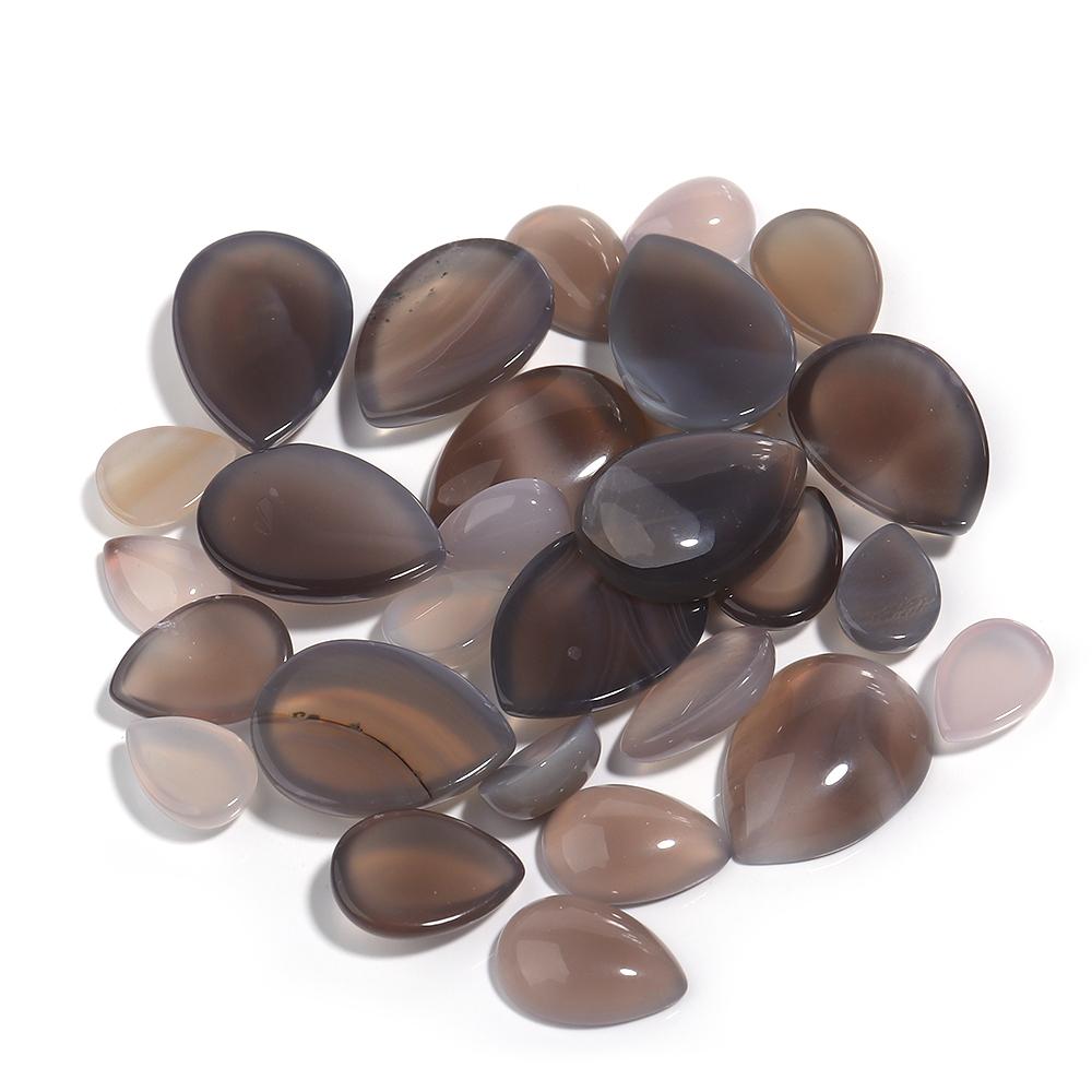LOULEUR WaterDrop Natural Stone Cabochon For Jewelry Making Tiger Eye Amethyst Lapis Lazuli Agate Stone Beads for Handwork