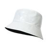 Cappello a Secchiello Hip-Hop Lucido alla Moda per Donne Uomini in Pelle PU Impermeabile Cappello Panama Estivo Cappello da Pescatore Bob Cappello Parasole Cappello da Pesca