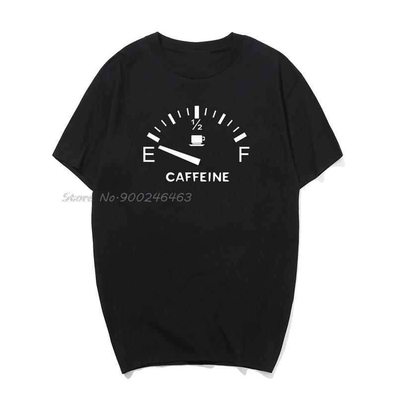 Funny Empty Caffeine T-shirt Short Sleeve Cotton Need Coffee Tshirt Fitness T Shirt Tops Tees