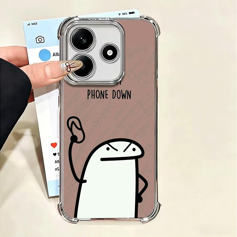 Funny Dont Touch My CallPhone Plating Phone Case For Xiaomi Poco X5 X6 X7 X8 Pro Max F8 Ultra F7 M8 M7 M5S Redmi 15C 15 14C 13C