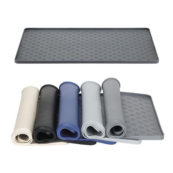 Cat Food Mat Silicone Pet Feeding Bowl Mat Non-Skid Waterproof Pet Placemat for Cats Dogs Food Dish Water Bowl