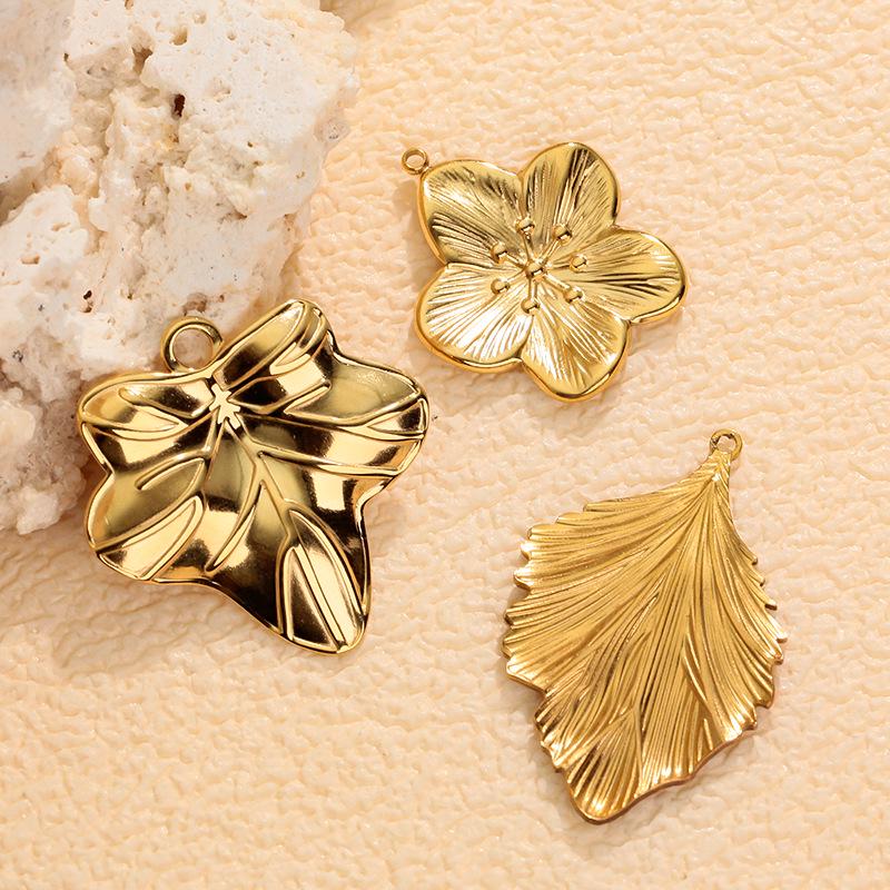 European & American Stainless Steel Natural Stone Sunflower Earrings - Non-fading DIY Pendant Charm Accessories