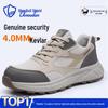 Men's Blue Gull Shield Kevlar Safety Shoes: Anti-smash, Anti-puncture, Anti-slip, Breathable Summer Work Shoes