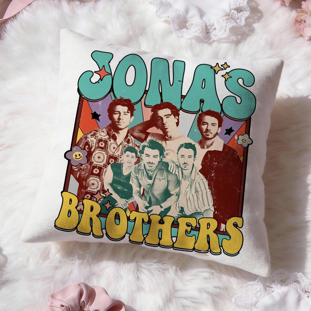 Band J-Jonas Brothers Cushion Cover Premium Comfort Reversible Pillow Cove -Two In One Design for Any Room & Car Interior
