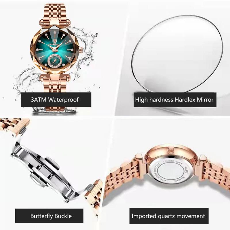 POEDAGAR Elegant Luxury Women's Quartz Watches Waterproof Stainless Steel Watch Casual Fashion Ladies Wristwatch