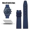 Nylon Rubber Watch Strap For IWC Pilot Spade A Mark 18 Portuguese Blue Band FOLDING CLASP Canvas Men's Watch Chain 20MM Bracelet