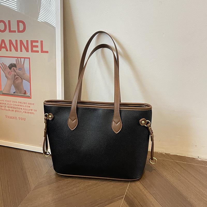 

Сумка большой вместимости женская 2025 новая высококлассная рабочая на плечо, сумка-мессенджер, сумка-тоут под мышкой чёрный