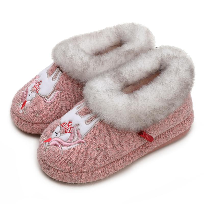 Fashion Smile PoP Fuzzy Boys Girls Indoor House Slippers Winter Warm Cute Kids Baby Shoes Outdoor Lightweight Non-Slip Home Socks Shoes