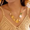 Bohemian Muschel Muschel Seestern Schlüsselbein Halskette für Damen Bunte Sonne Kokosbaum Choker Kette Urlaub Strand Schmuck Geschenk
