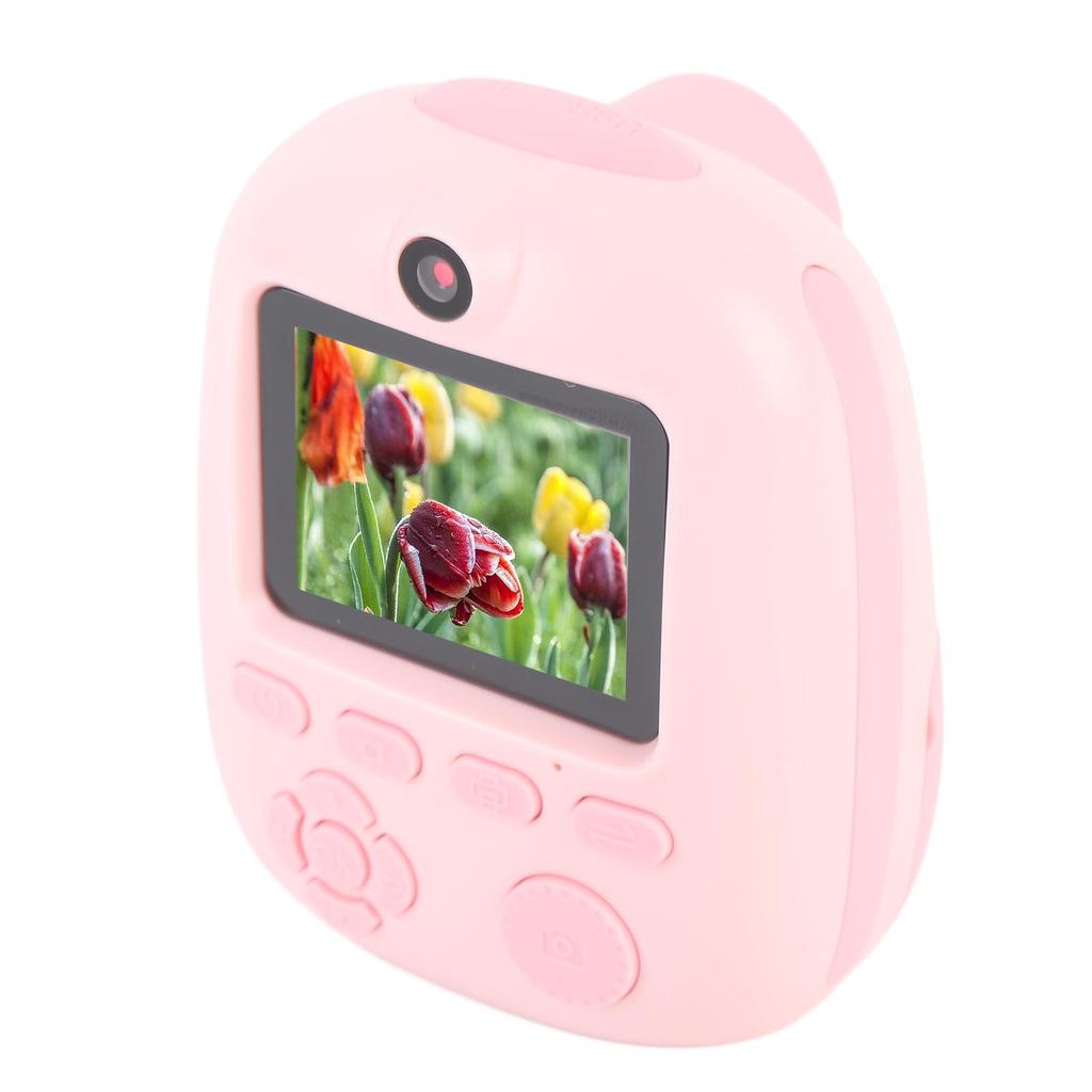 Print Digital Camera 26MP HD 2 Inch Screen Cute Portable Camera with LED Light 32G Memory Card for Birthday Xmas Gifts