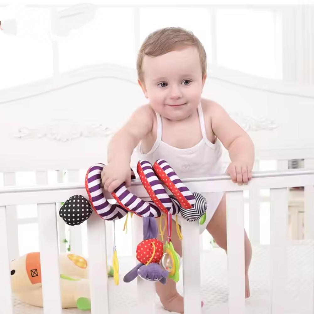 Plush Fabric Pp Cotton Sensory Development Musical Doll Infant Game Rattle Plush Bed Toy Hanging Mobiles Car Seat Playthings Gifts