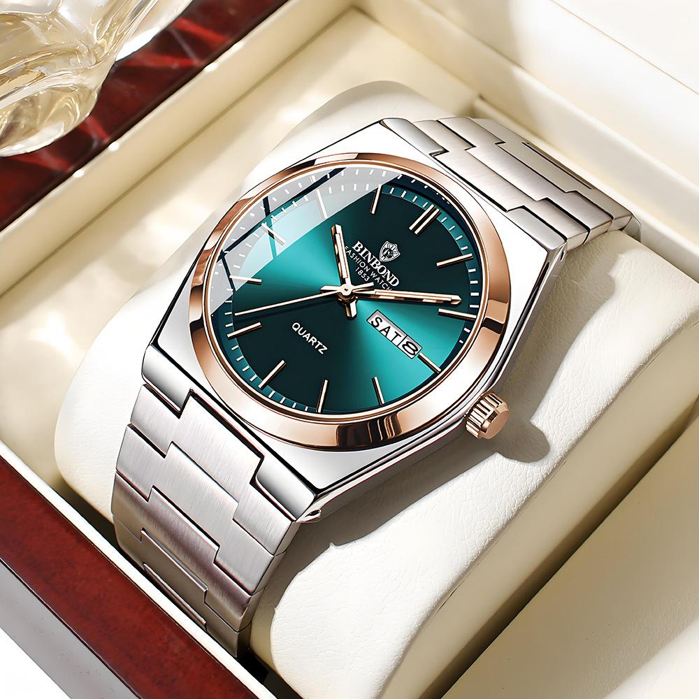 Luxury Business Quartz Men Wristwatch Waterproof Luminous Date Week Male Watch Stainless Steel Women Watches