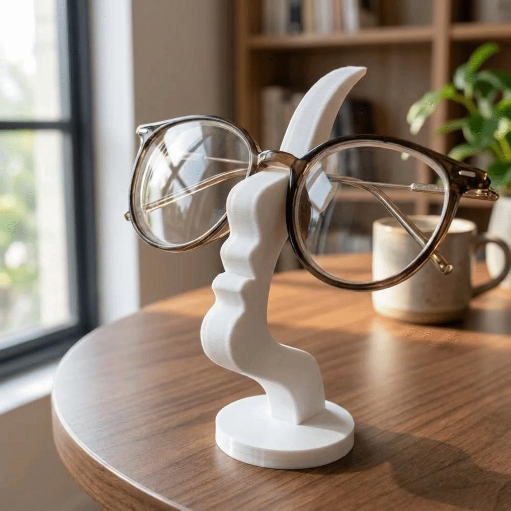 Creative Artistic Side-Face Shaped Eyeglass Holder Curved Design Desk Decor  Home
