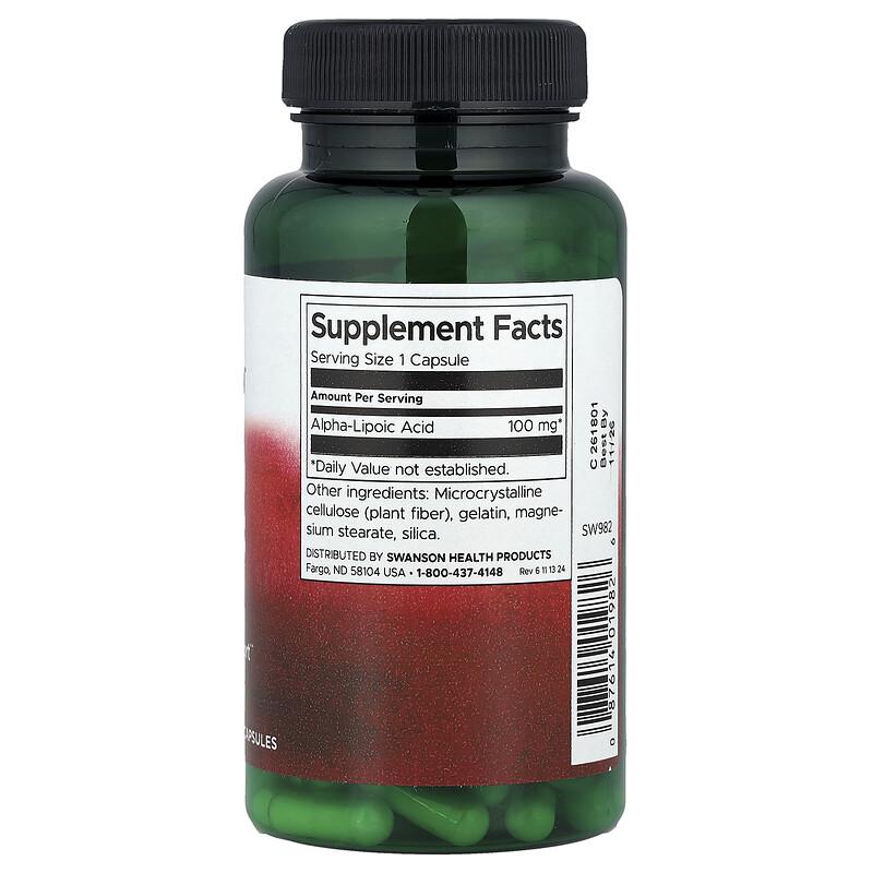 Alpha Lipoic Acid, 100 Mg, 120 Capsules