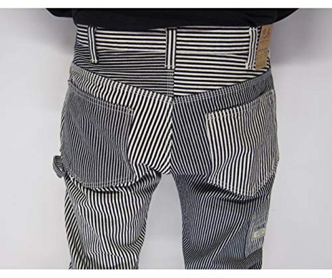 Kojima Jeans Painter Made in One Multi-Hickory Pants, Japan, Wash, RNB-1084-Hickory-32