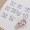 50 Stück Schleife Nailart Charms, Niedliche Strass Nageldekorationen für Frauen und Mädchen, Nagelzubehör-Set