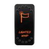 12V 24V Laser Rocker Switch Orange Led Light ON OFF / ON OFF ON for Car Boat Polaris RZR Can-Am ATV UTV RV Maverick Commander