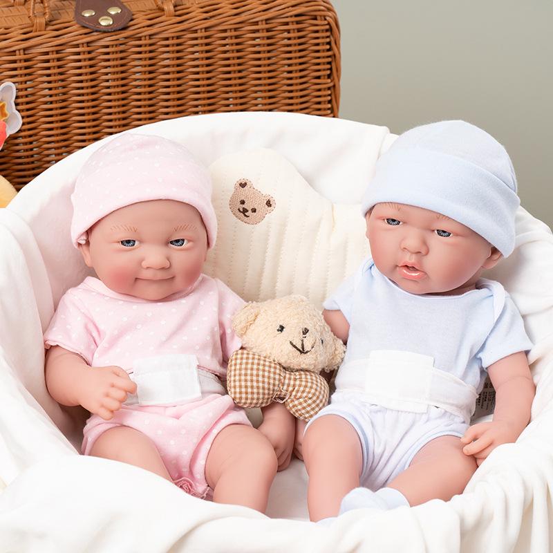 35cm Crying Silicone Reborn Baby Doll with Multiple Expressions - Realistic Children's Toy Gift