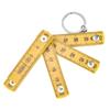 2 Stück ABS Faltmaßstab Tragbarer 0,5 m Faltmaßstab mit Schlüsselring für Zimmerei Fliesenlegen Gelb