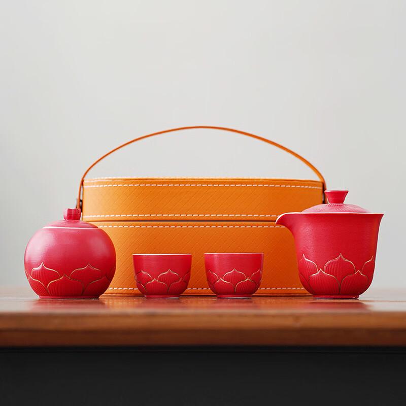 Zhujia Portable Lotus Travel Tea Set