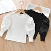 Spring Autumn  Baby Girls Long Sleeve Shirt Princess Shirt for T-Shirt Casual Clothes Kid Girl Short Sleeve Tops Pullover