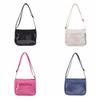 Klare transparente Tasche Itabag Einfarbige verstellbare Schultergurte Damen Umhängetasche JK Große Kapazität Leinwand-Umhängetasche