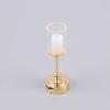 Dollhouse Miniature Table Lamp Set for 1/12 Scale DollHouses with LED Lights and Transparent Shade for Model Display