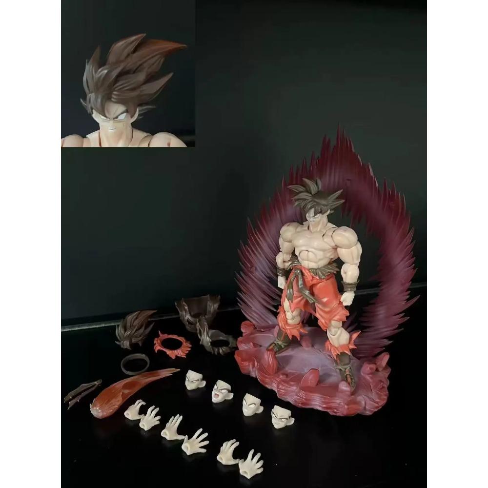 Black Hole Toys Dragon Ball Z Figure Son Goku Shf Figures 1/12 Scale Super Saiyan Son Goku Action Figurine Toys Halloween Gifts