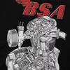 Men's T-Shirt Emblem A50 Engine Funny Cotton Tees Short Sleeve BSA Moto T Shirt Round Neck Tops Adult