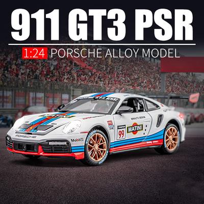1/24 Porsche 911 GT3 RSR Sports Car Alloy Pull Back Model Car Simulation Diecast Toy Car Boy Toys Garage Kit