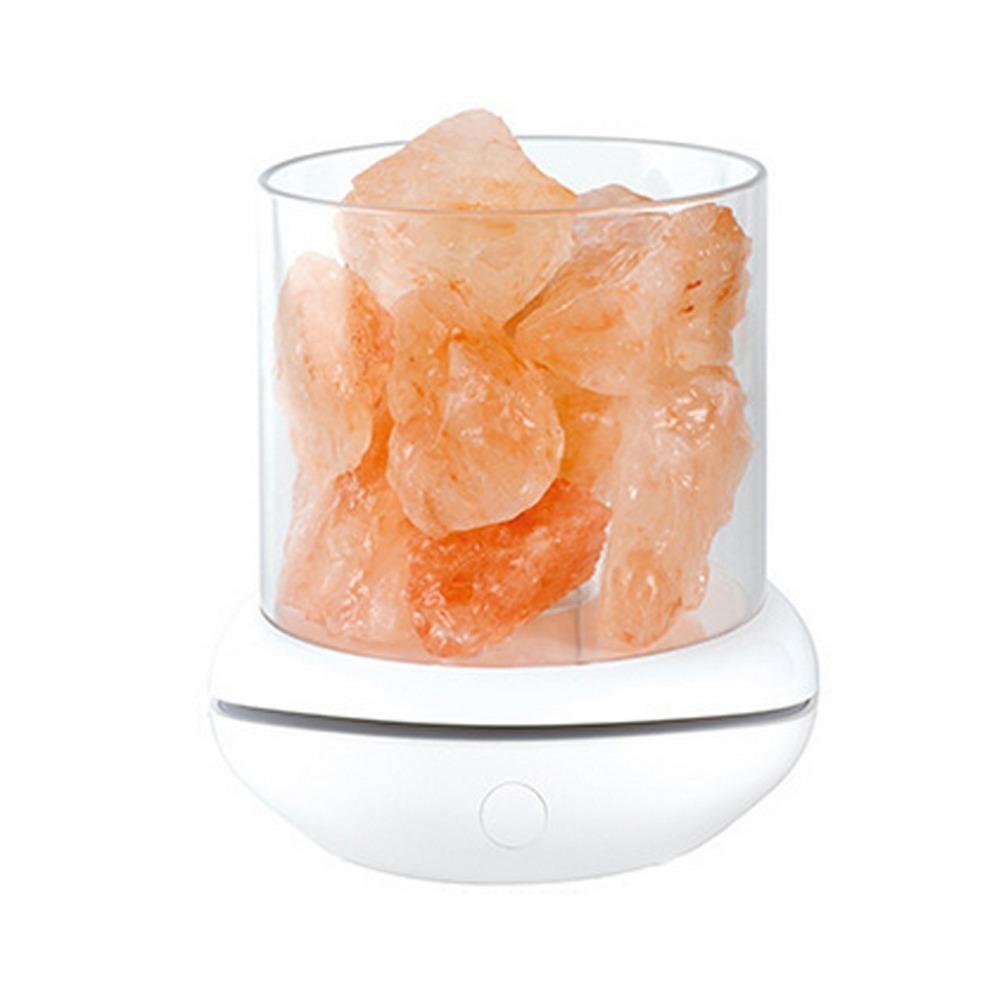 5V Salt Stone Night Light USB Powered Aromatherapy Diffuser LED Rock Crystal Night Lamp  Office