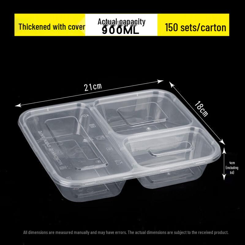 Yujia Disposable Thickened Transparent Takeaway Food Containers with Lids