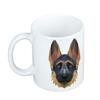 Owczarek Niemiecki, Alsatian I -Kubek Ze Zdjęciem I Napisem Geometryczny Pies Art-Dog