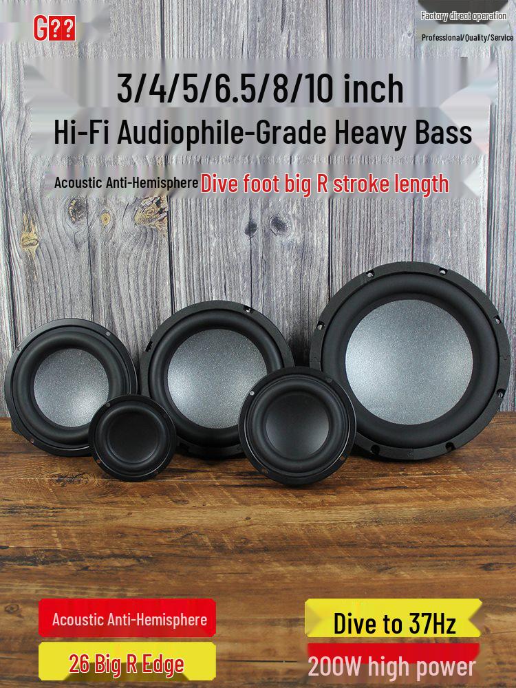 

Guan Yin Sound Subwoofer Speaker: 3 /4 /5 /6.5 /8 /10 Super Bass for Audiophile DIY Brand Factory Direct - 4 Ohm