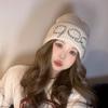 Hats for Women  Cute and Versatile Woolen Hats New Style Pullover Cold Hats  Small Face Showing Outdoor Warm and Ear Protecting Knitted Hats