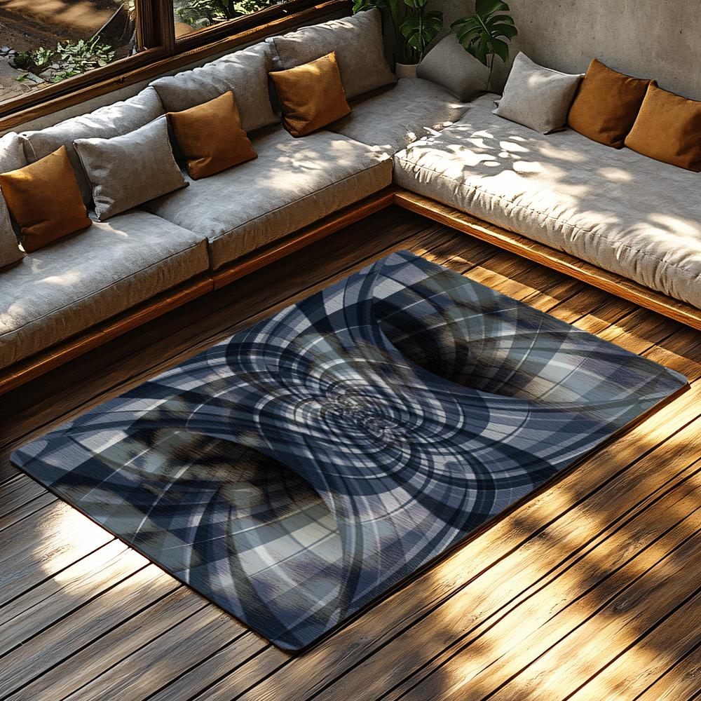 Tuniu Abstract Warp Geometric Irregular Rug Floor Mat for Living Room Bedroom Kitchen Decor