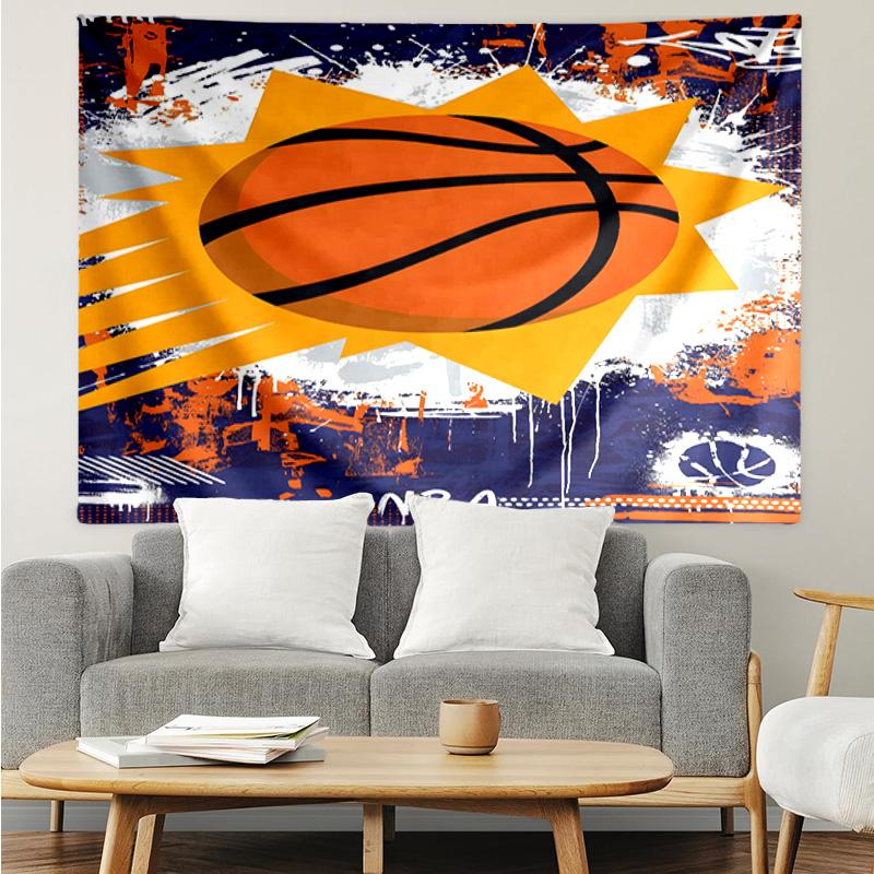 Suns Basketball Artwork Quick-Dry Tapestry Hanging for Bedroom,Livingroom, Playroom,Decor Art Room Wall Tapestry Holiday and Birthday Gifts