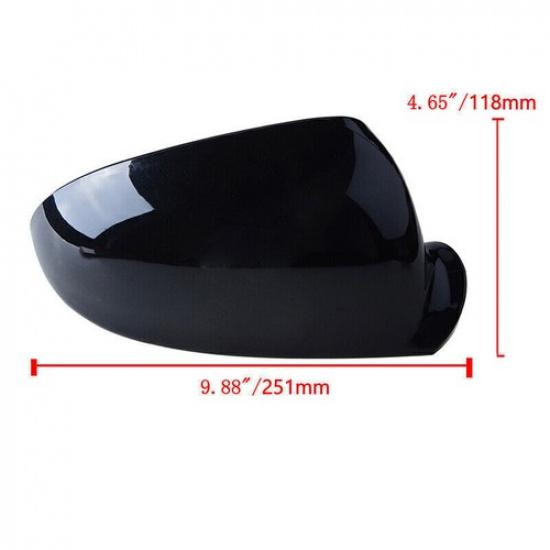 Gloss Black Rear View Side Mirror Cover Cap For VW Golf Rabbit MK5 Jetta 00-09